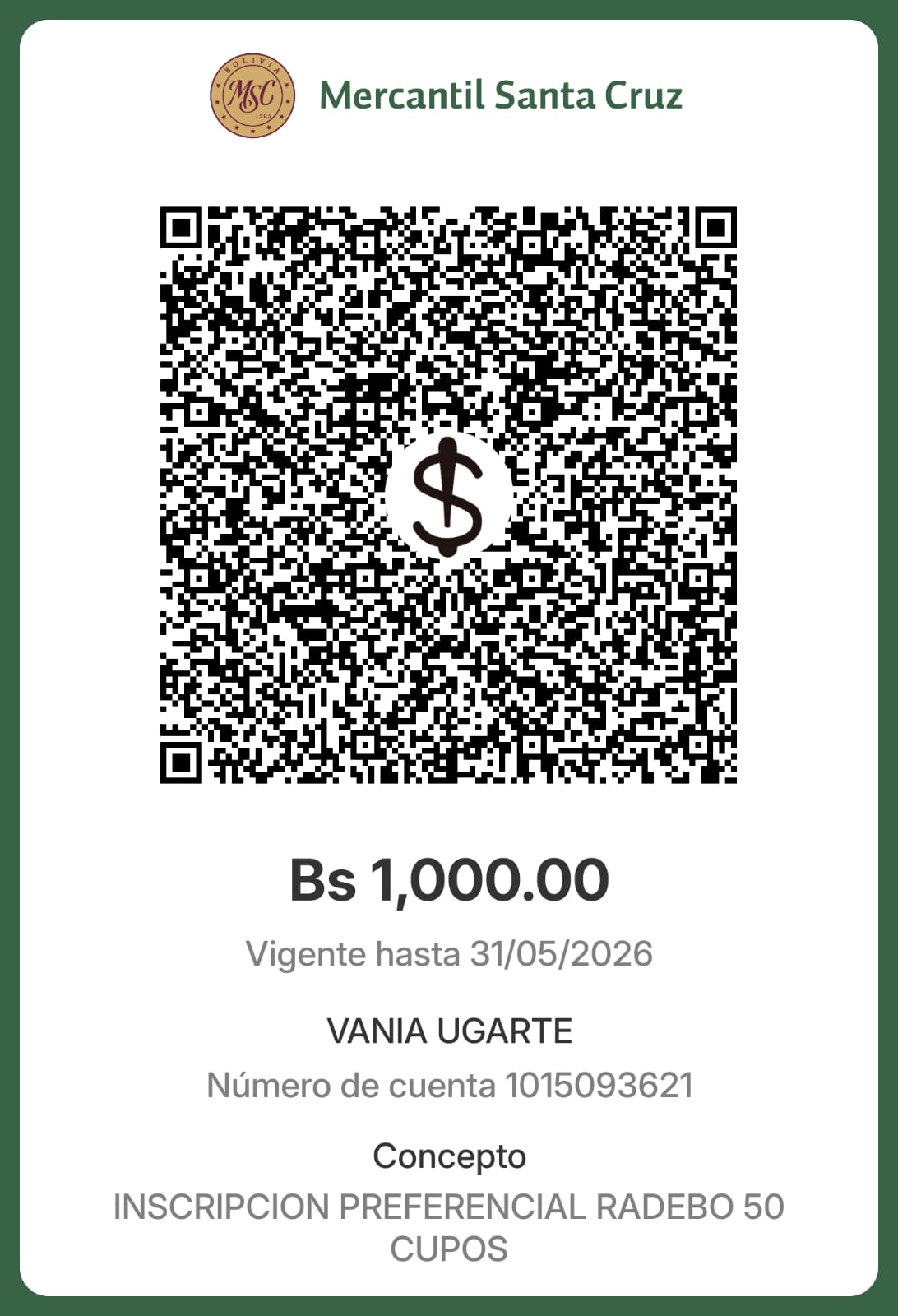 Código QR de pago