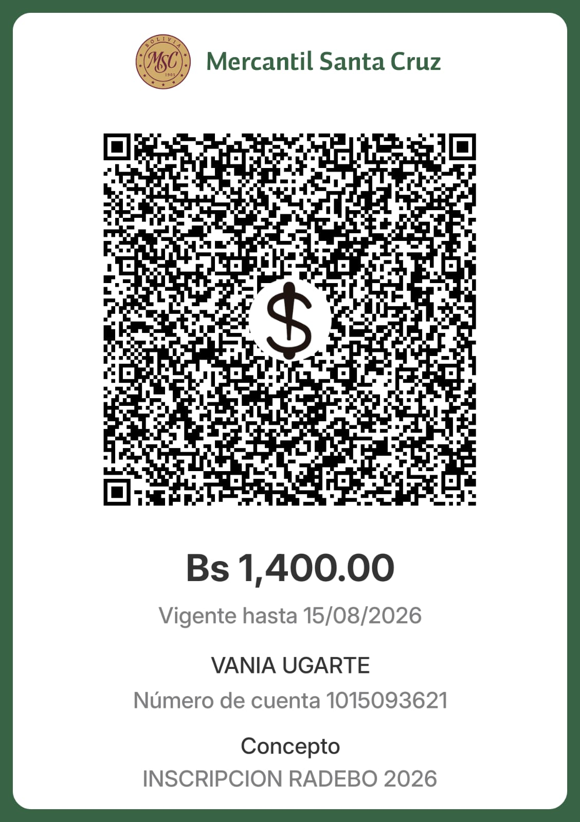 Código QR de pago